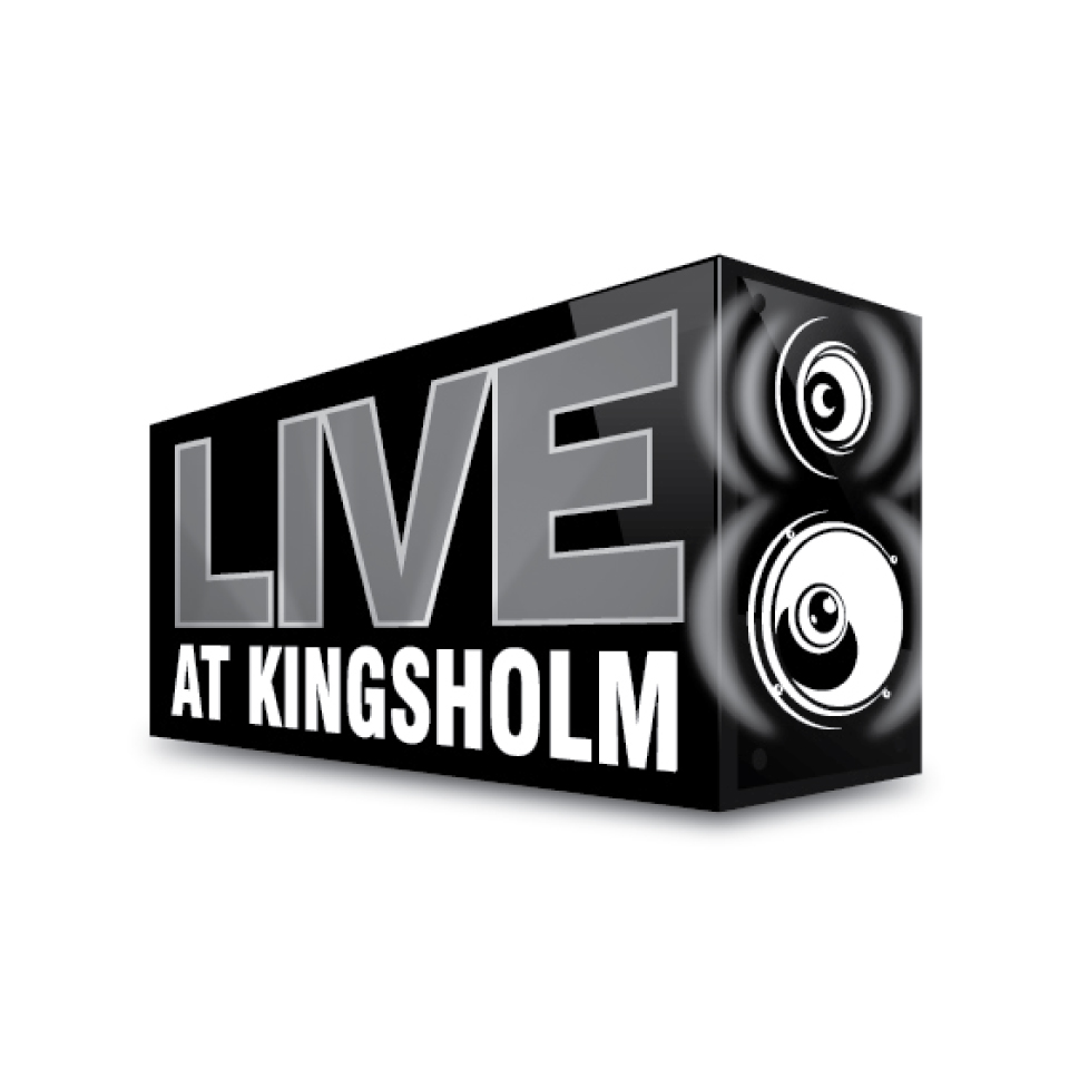 Live at Kingsholm black and white brand identity