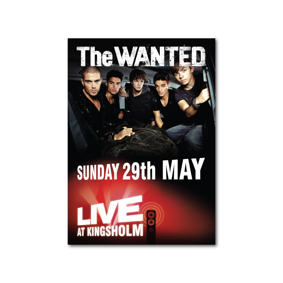 Live at Kingsholm The Wanted Advertising Event Poster