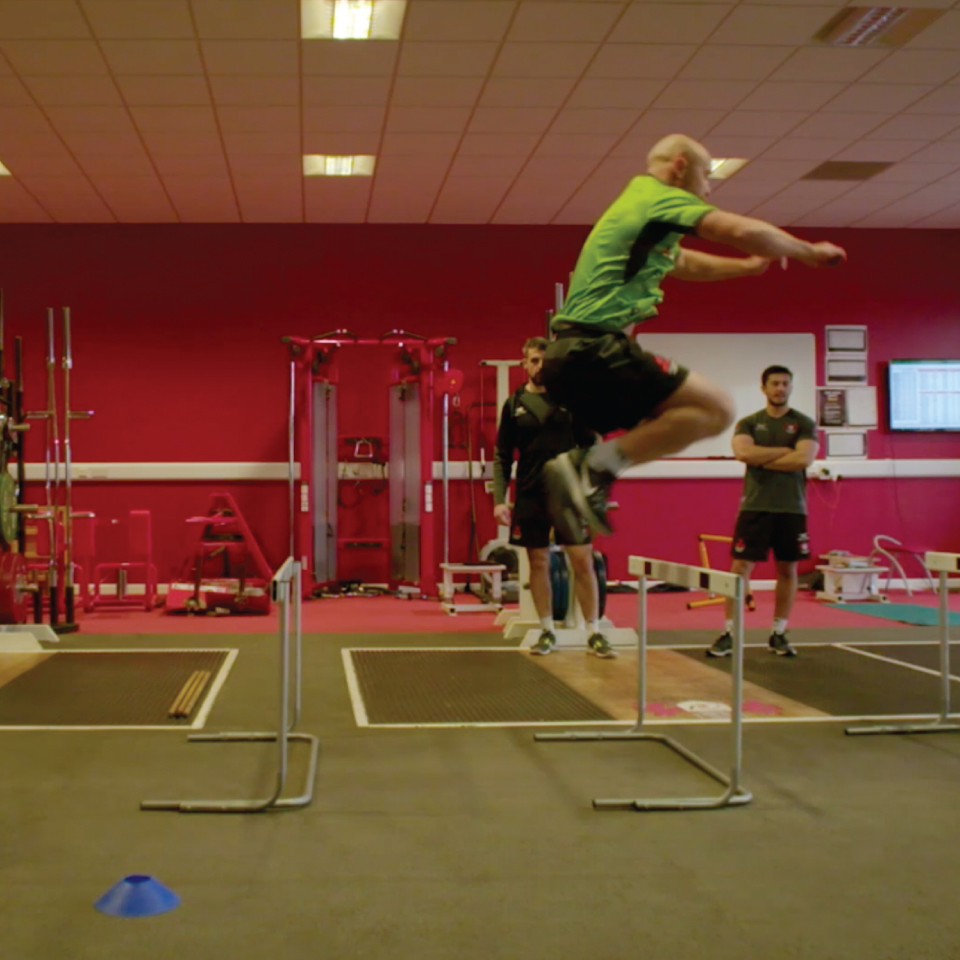 Gloucester Rugby video players training