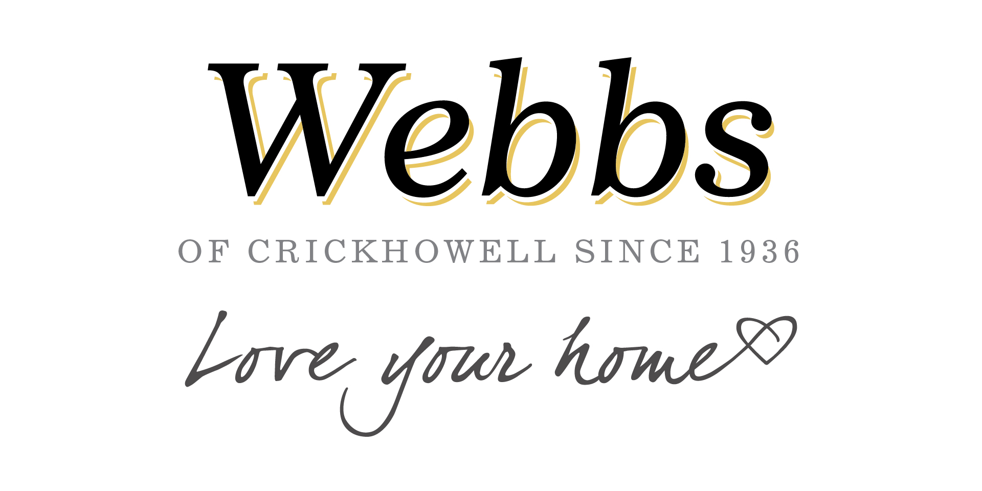 Webbs Of Crickhowell Since 1936 Love your home brand identity logo