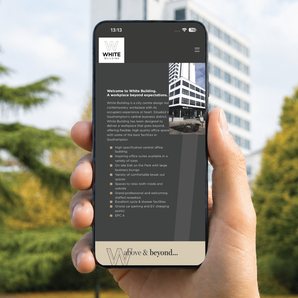 White Building Mobile Website