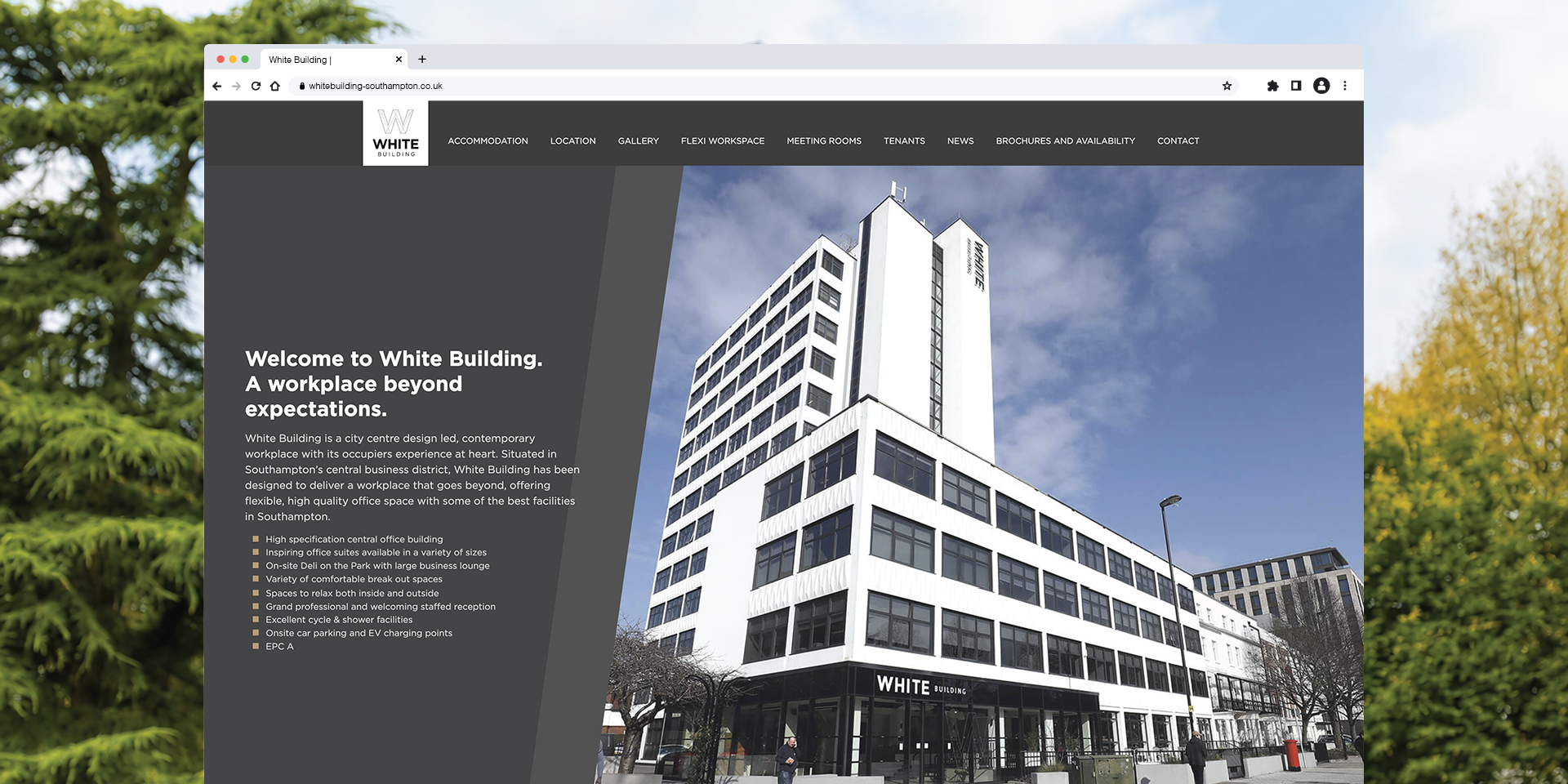 White Building Website