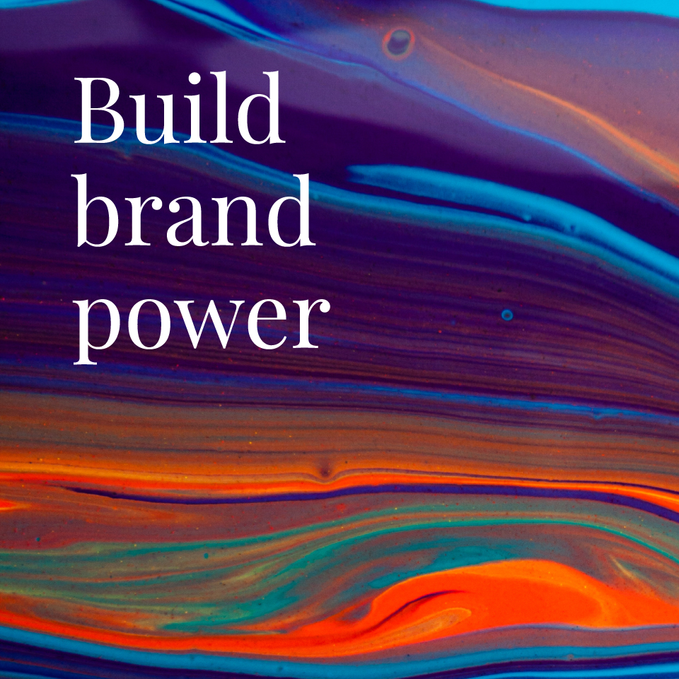 Brond build brand power coloured design