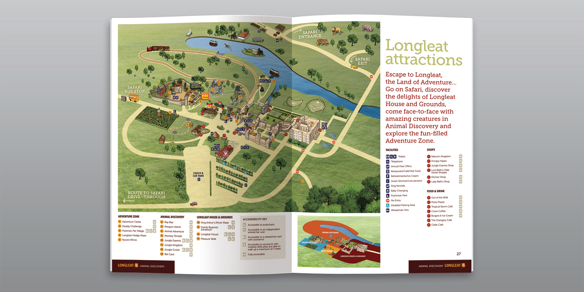 Longleat Guide Attractions Map