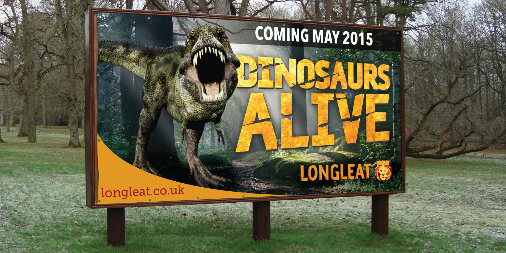 Longleat Dinosaurs Alive advertising