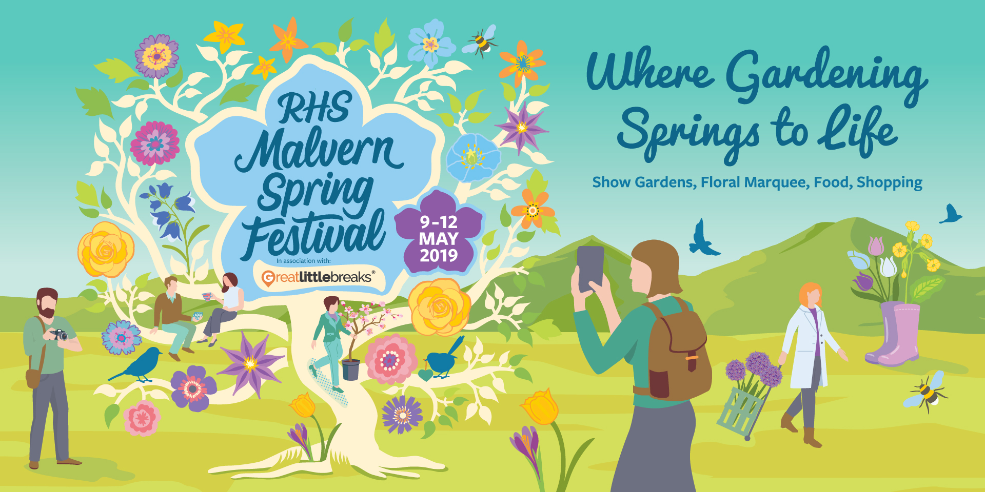 RHS Malvern Spring Festival marketing advertising
