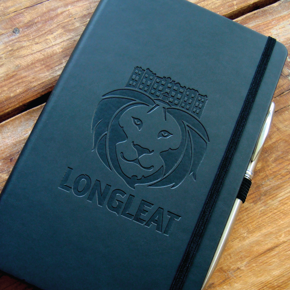 Longleat leather embossed book