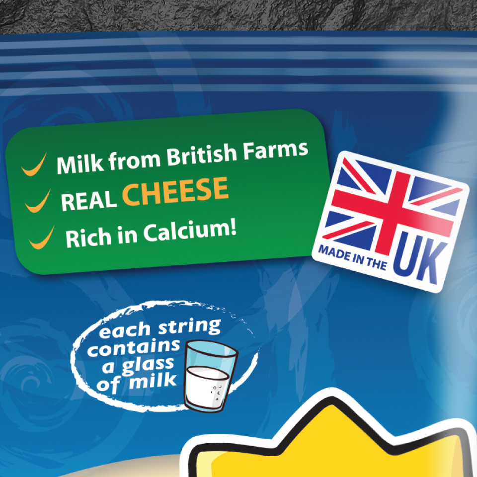 Milk from British Farms Made in the UK Cheese Packaging Design