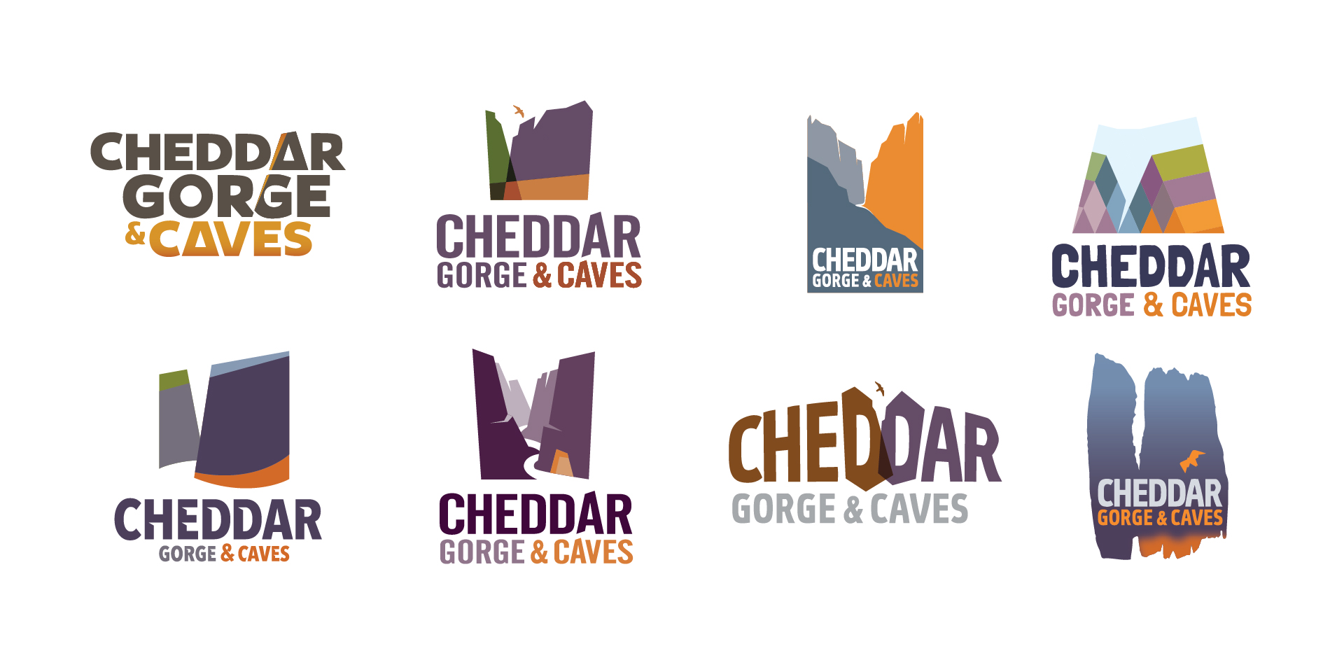 Cheddar Gorge and Caves logo development