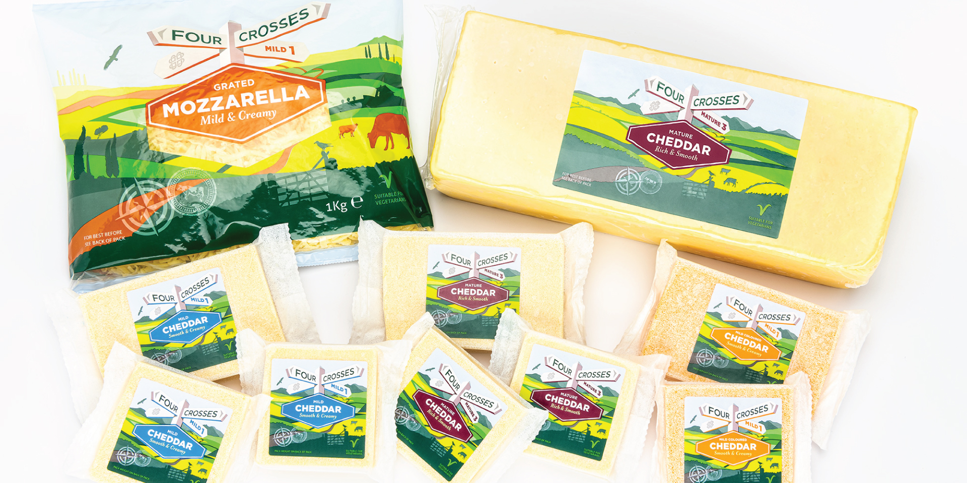 Four Crosses cheese packaging range