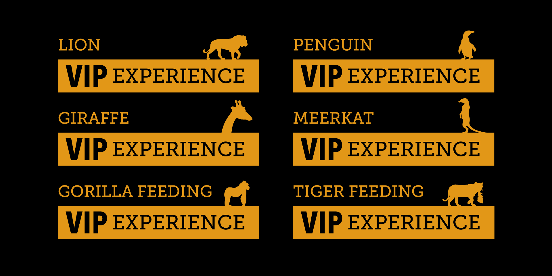 Longleat VIP experience icons and logos