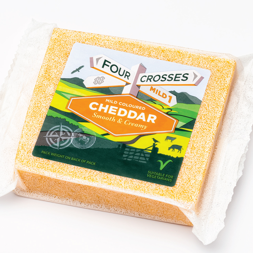 Four Crosses cheese packaging