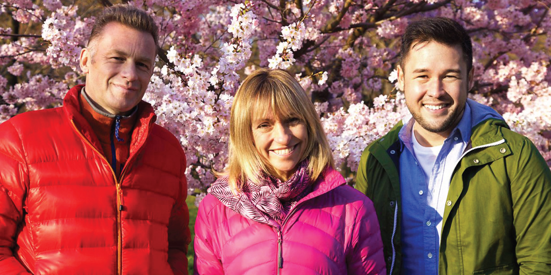 Springwatch in Japan presenters Chris Packham, Michaela Strachan and James Wong